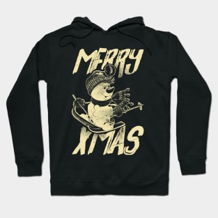 Skiing Snowman - Merry Xmas - Cream Hoodie